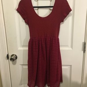 Red Crochet Dress